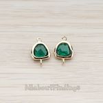 FS.120 // Textured Nugget Framed Stone Connector, 2 Pc
