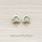 FS.120 // Textured Nugget Framed Stone Connector, 2 Pc