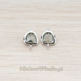 FS.120 // Textured Nugget Framed Stone Connector, 2 Pc