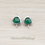 FS.120 // Textured Nugget Framed Stone Connector, 2 Pc