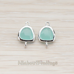 FS.120 // Textured Nugget Framed Stone Connector, 2 Pc