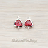 FS.120 // Textured Nugget Framed Stone Connector, 2 Pc