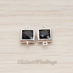 FS.128 // Square Framed Stone Connector, 2 Pc