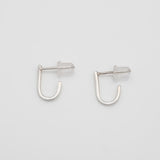 [ 925 Sterling silver ] Mini  " J "  Silver Earring