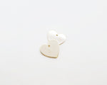 PD.0014-05 // Minimal heart Pendant, Jewelry Supplies, Jewelry Making, (Gold, Rhodium Plated), 2 pc