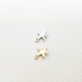 PD.0021-07 // Mini starfish Pendant, Jewelry Supplies, Jewelry Making, (Gold, Rhodium Plated), 2 pc