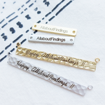 PD.1691 // Sanded Brushed Thin Flat Simple Square Pendant, 2 Pc
