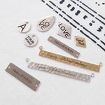 PD.1691 // Sanded Brushed Thin Flat Simple Square Pendant, 2 Pc