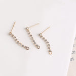 ER.510 // Cubic Long Line  Ear Post, 2 Pc