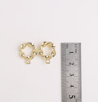 ER.511 // Simple Twisted Round  Ear Post, 2 Pc