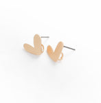 ER.499 // Heart Glod Ear Post, 2 Pc