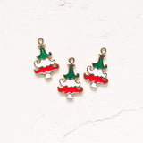 PD.1959 // Christmas Tree Ornament Pendant, 2 Pc