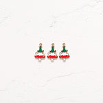 PD.1959 // Christmas Tree Ornament Pendant, 2 Pc