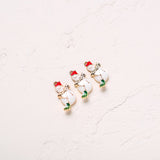 PD.1960 // Christmas Tree Snowman Ornament Pendant, 2 Pc