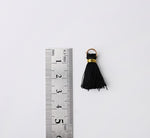 PD.2054 // Mini Gold Band Color Tassel Pendant, 2 Pc [P-DF-0012]