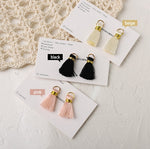 PD.2054 // Mini Gold Band Color Tassel Pendant, 2 Pc [P-DF-0012]