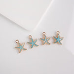 PD.2053 // Mint Starfish Pendant, 2 Pc [P-SS-0054]