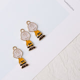 PD.2045 // Character Series-W-Charlie Brown Pendant, 2 Pc [P-SS-0402]