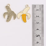 PD.2065 // Food Series - Banana Pendant, 2 Pc [P-SS-0449]