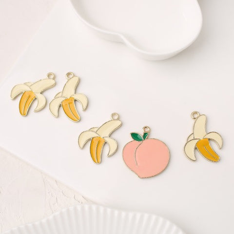 PD.2065 // Food Series - Banana Pendant, 2 Pc [P-SS-0449]