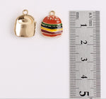 PD.2067 // Food Series - Hamburger Pendant, 2 Pc [P-SS-0454]