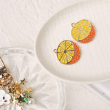 PD.2063 // Food Series - Orange Pendant, 2 Pc [P-SS-0455]