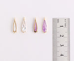 PD.1998 // Long Tearsdrop Cubic Pendant, 2 Pc