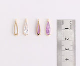 PD.1998 // Long Tearsdrop Cubic Pendant, 2 Pc