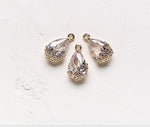 PD.2000 // Water Drop Crystal Petal Body Pendant, 2 Pc