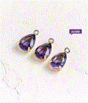 PD.2025 // Crystal Teardrop Pendant, 2 Pc