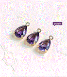 PD.2025 // Crystal Teardrop Pendant, 2 Pc