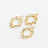 PD.2152 // Gold Line - Rombus Frame Pendant, 2 Pc / P-DQ-0230
