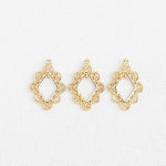 PD.2152 // Gold Line - Rombus Frame Pendant, 2 Pc / P-DQ-0230