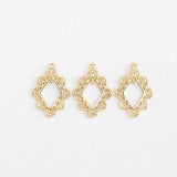 PD.2152 // Gold Line - Rombus Frame Pendant, 2 Pc / P-DQ-0230