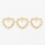 PD.2153 // Gold Line - Heart Frame Pendant, 2 Pc / P-DQ-0238