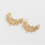 PD.2150 // Gold Line - Renaissance Decorations Pendant, 2 Pc / P-DQ-0232