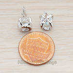 PD.093-01 // Cubic Zirconia Inside Small Pope Crown Pendant, 2 Pc