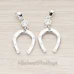 PD.1006 // Cubic Zirconia Setting Horseshoe Pendant, 1 Pc