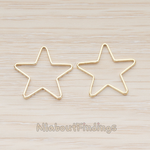 PD.1008-02 // 18mm Star Link Pendant, 4 Pc