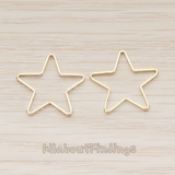 PD.1008-02 // 18mm Star Link Pendant, 4 Pc