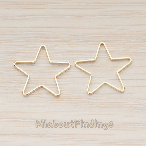 PD.1008-02 // 18mm Star Link Pendant, 4 Pc