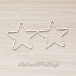 PD.1008-02 // 18mm Star Link Pendant, 4 Pc