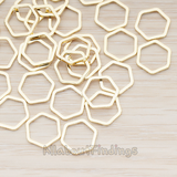 PD.1010-01 // 10mm Hexagon Link Pendant, 6 Pc