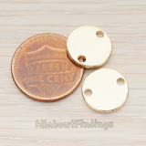 PD.1011-02 // 12mm Round Disk Tag Connector, 2 Pc