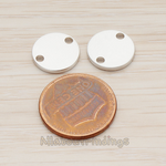 PD.1011-02 // 12mm Round Disk Tag Connector, 2 Pc