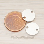 PD.1011-02 // 12mm Round Disk Tag Connector, 2 Pc