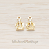 PD.1022 // Cubic Setting Half Crown Pendant, 2 Pc