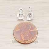 PD.1022 // Cubic Setting Half Crown Pendant, 2 Pc