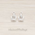 PD.1022 // Cubic Setting Half Crown Pendant, 2 Pc