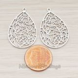 PD.103 // Mesh Teardrop Pendant, 2 Pc